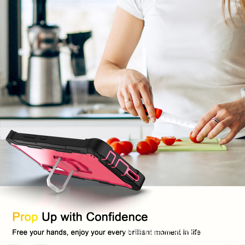 Silikónový kryt pre LG Velvet/Velvet 5G, odolný voči nárazu, s vstavaným kovovým držiakom a odvodom tepla