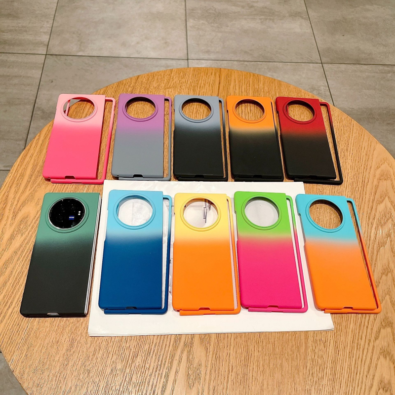 Kućište za Vivo X Fold3 Pro — gradijentni dojam kože, tvrdi kućište, otporno na udarce, otporno na habanje, otporno na padove; PC materijal