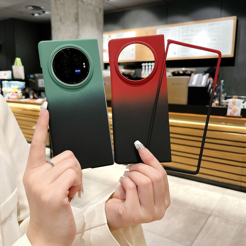 Kućište za Vivo X Fold3 Pro — gradijentni dojam kože, tvrdi kućište, otporno na udarce, otporno na habanje, otporno na padove; PC materijal
