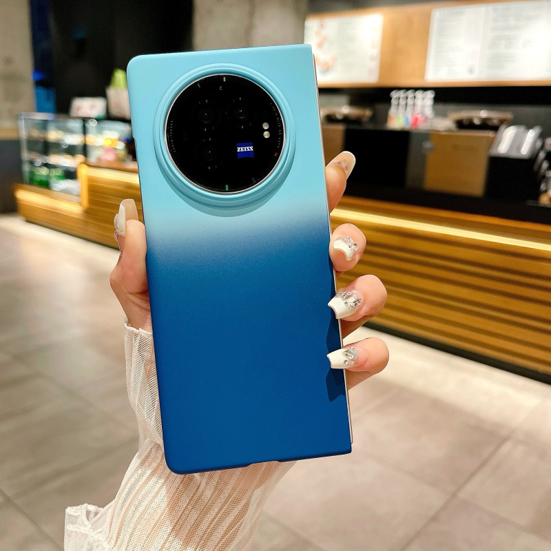 Kućište za Vivo X Fold3 Pro — gradijentni dojam kože, tvrdi kućište, otporno na udarce, otporno na habanje, otporno na padove; PC materijal