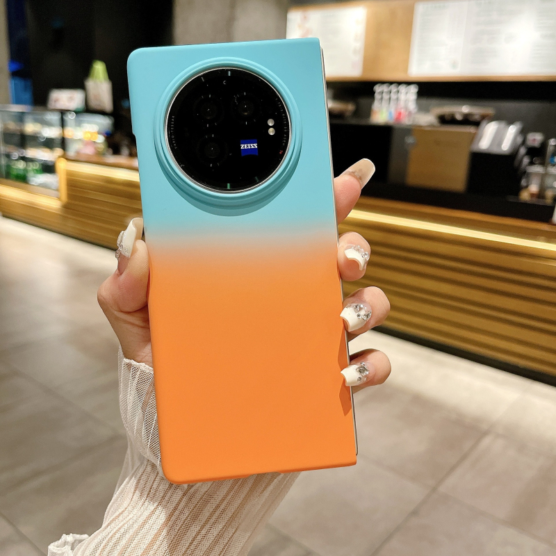 Kućište za Vivo X Fold3 Pro — gradijentni dojam kože, tvrdi kućište, otporno na udarce, otporno na habanje, otporno na padove; PC materijal
