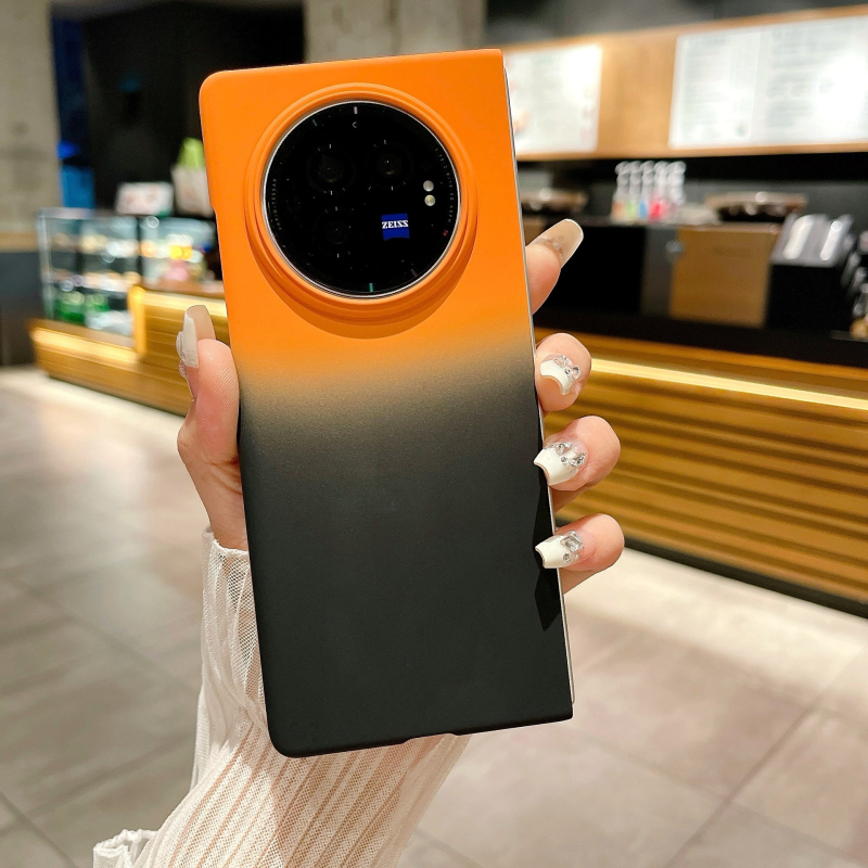 Kućište za Vivo X Fold3 Pro — gradijentni dojam kože, tvrdi kućište, otporno na udarce, otporno na habanje, otporno na padove; PC materijal