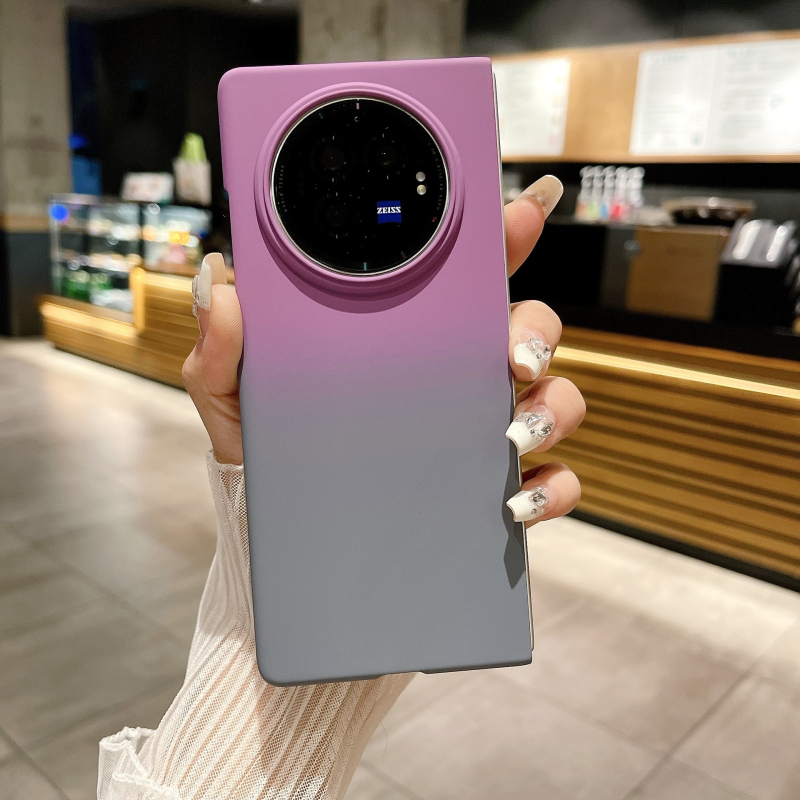 Kućište za Vivo X Fold3 Pro — gradijentni dojam kože, tvrdi kućište, otporno na udarce, otporno na habanje, otporno na padove; PC materijal