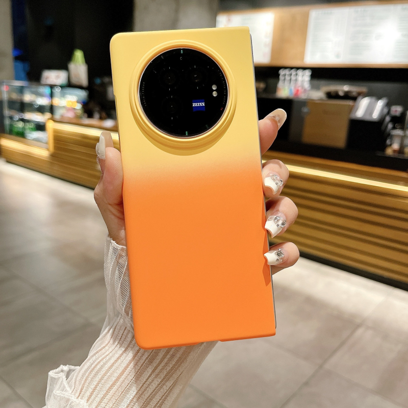 Kućište za Vivo X Fold3 Pro — gradijentni dojam kože, tvrdi kućište, otporno na udarce, otporno na habanje, otporno na padove; PC materijal