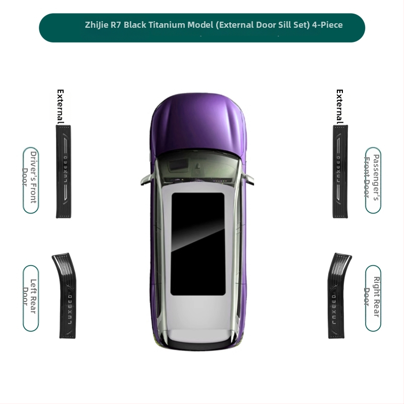 Nerez acél küszöblemez Intelligent R7 – belső autóalkatrész