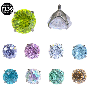 Geometriskas titāna auskari ar 7A Fireworks briljantu, G23 titāns, dimanta apdare, 925 sudraba auss stieņi