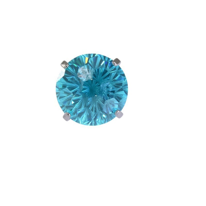 Geometriskas titāna auskari ar 7A Fireworks briljantu, G23 titāns, dimanta apdare, 925 sudraba auss stieņi