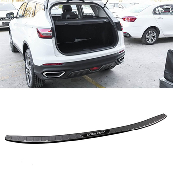 Geely Coolray ajtó küszöb szalag – rozsdamentes acél, védelem a csomagtartónál és a hátsó tetőfedél dekoratív elem, Brand First Domain