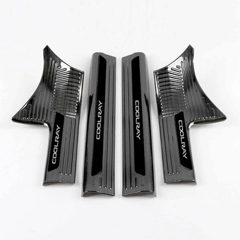 Geely Coolray ajtó küszöb szalag – rozsdamentes acél, védelem a csomagtartónál és a hátsó tetőfedél dekoratív elem, Brand First Domain