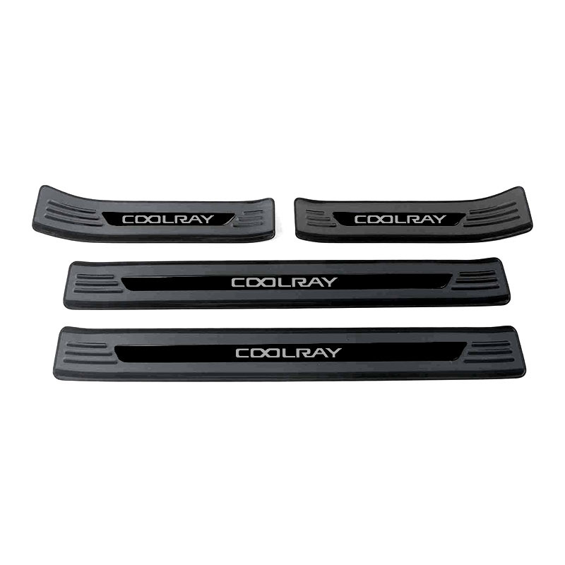 Geely Coolray ajtó küszöb szalag – rozsdamentes acél, védelem a csomagtartónál és a hátsó tetőfedél dekoratív elem, Brand First Domain