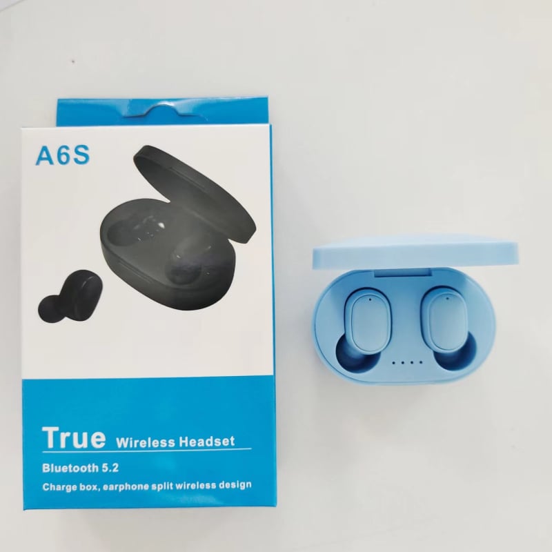 A6S Bluetooth bezvadu austiņas Type-C, TWS, BT 5.3, IPX5, 10 m diapazons, mini sporta austiņas