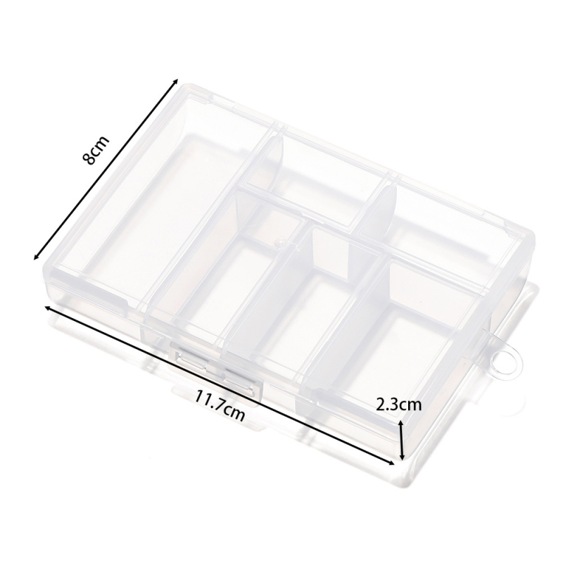 Átlátszó műanyag tároló doboz fix rekeszekkel, 6/10/12/24/28 rekesz, ékszerek rendezésére (fülbevalók, nyakláncok)