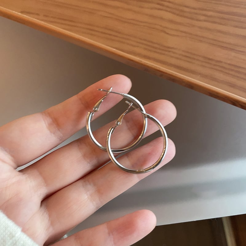 Медни кръгли обици | Baoyu Jewelry Factory | Електроплатирано покритие | Лято 2025