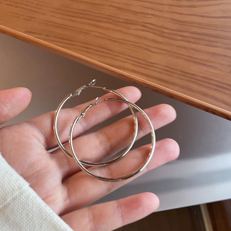 Медни кръгли обици | Baoyu Jewelry Factory | Електроплатирано покритие | Лято 2025