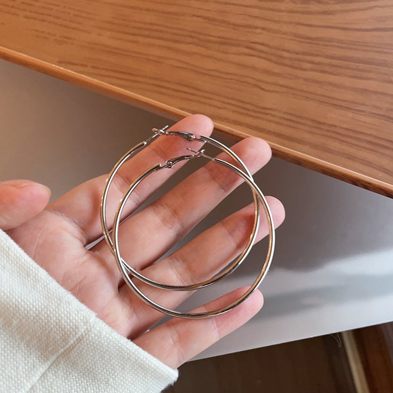 Медни кръгли обици | Baoyu Jewelry Factory | Електроплатирано покритие | Лято 2025