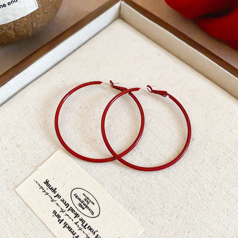 Медни кръгли обици | Baoyu Jewelry Factory | Електроплатирано покритие | Лято 2025