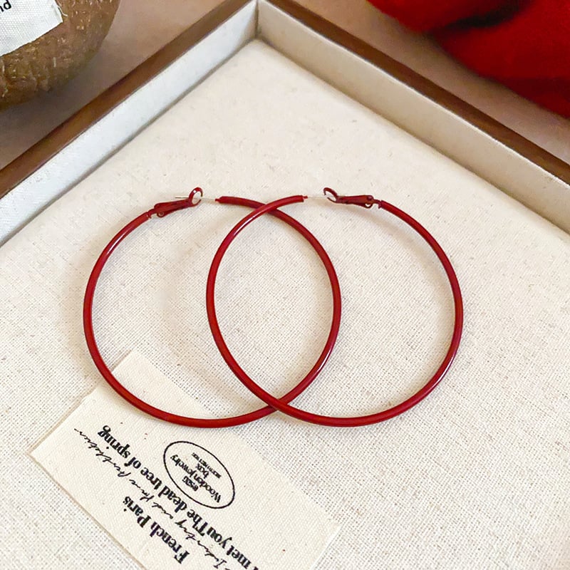 Медни кръгли обици | Baoyu Jewelry Factory | Електроплатирано покритие | Лято 2025