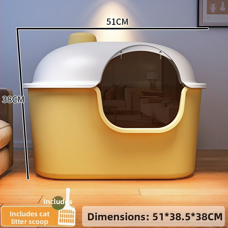 Κουτί άμμου γάτας, τύπος διαδρόμου, anti-splash, ημι-κλειστό, διαφανές, PVC κατασκευή