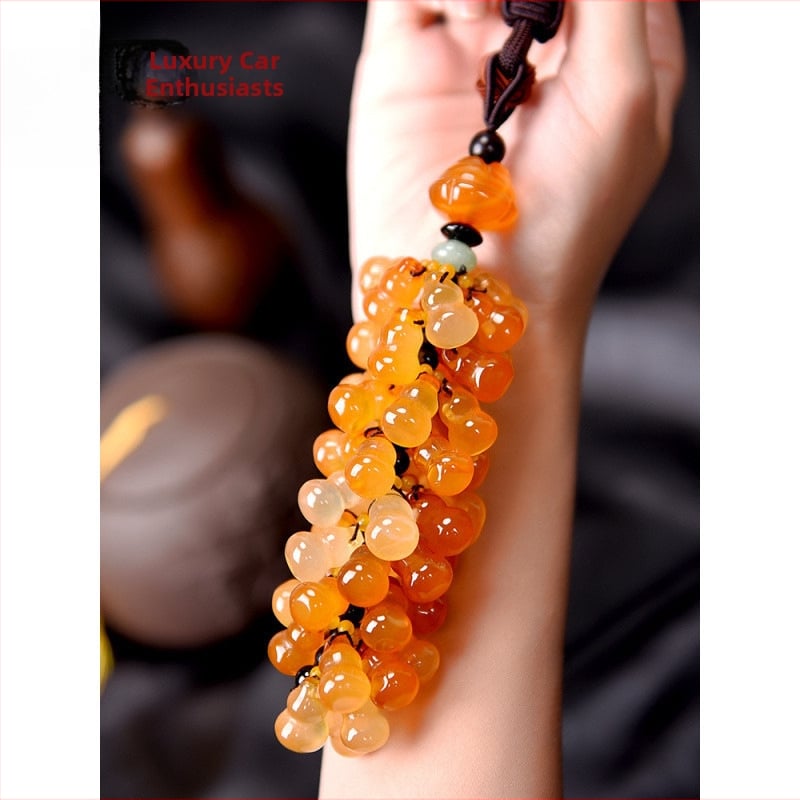 Autó tükréhez készülő medál jádéból, modern stílus, szageltávolítás, VCWIP