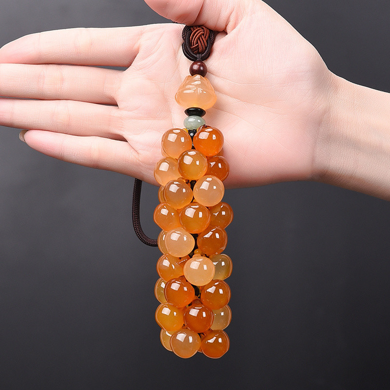 Autó tükréhez készülő medál jádéból, modern stílus, szageltávolítás, VCWIP