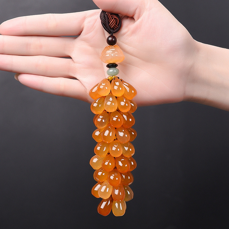 Autó tükréhez készülő medál jádéból, modern stílus, szageltávolítás, VCWIP