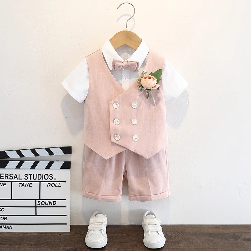 Zēnu uzvalka komplekts, angļu stilā, kāzām un klavierspēlei, 70% poliesteris, vecums 3–8 gadi