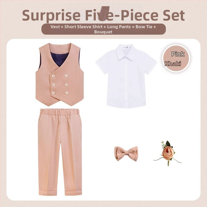 Zēnu uzvalka komplekts, angļu stilā, kāzām un klavierspēlei, 70% poliesteris, vecums 3–8 gadi