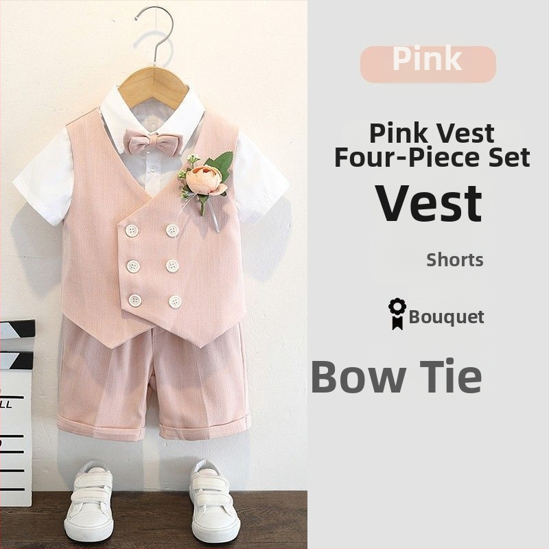 Zēnu uzvalka komplekts, angļu stilā, kāzām un klavierspēlei, 70% poliesteris, vecums 3–8 gadi