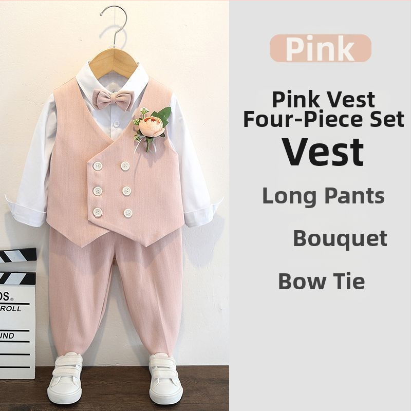 Zēnu uzvalka komplekts, angļu stilā, kāzām un klavierspēlei, 70% poliesteris, vecums 3–8 gadi