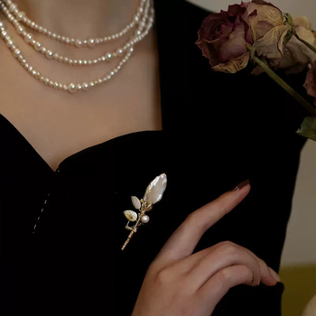 Réz broš virágcsokorral, koreai stílus, elektroplakálás, dekoratív kiegészítő, ajándék