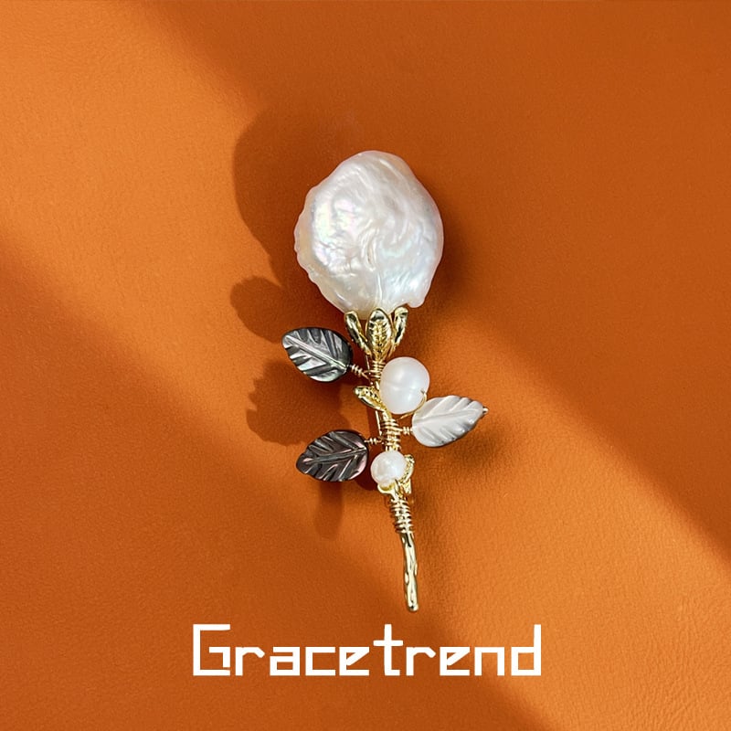 Réz broš virágcsokorral, koreai stílus, elektroplakálás, dekoratív kiegészítő, ajándék
