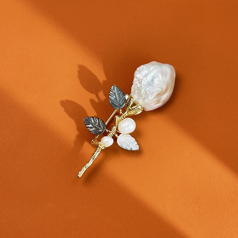 Réz broš virágcsokorral, koreai stílus, elektroplakálás, dekoratív kiegészítő, ajándék