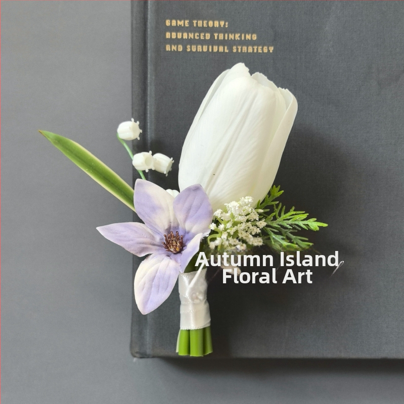 Vestuvių corsage rinkinys iš dirbtinių gėlių nuotakai, jaunikiui, liudininkams ir kitoms – vestuvinių nuotraukų rekvizitas (Prekės ženklas: Kitas; Medžiaga: Kitas; Nustatymas nėra; Logotipo spausdinimas neįmanomas)