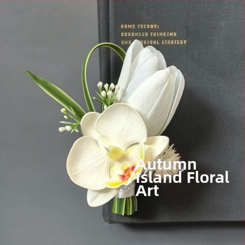 Vestuvių corsage rinkinys iš dirbtinių gėlių nuotakai, jaunikiui, liudininkams ir kitoms – vestuvinių nuotraukų rekvizitas (Prekės ženklas: Kitas; Medžiaga: Kitas; Nustatymas nėra; Logotipo spausdinimas neįmanomas)