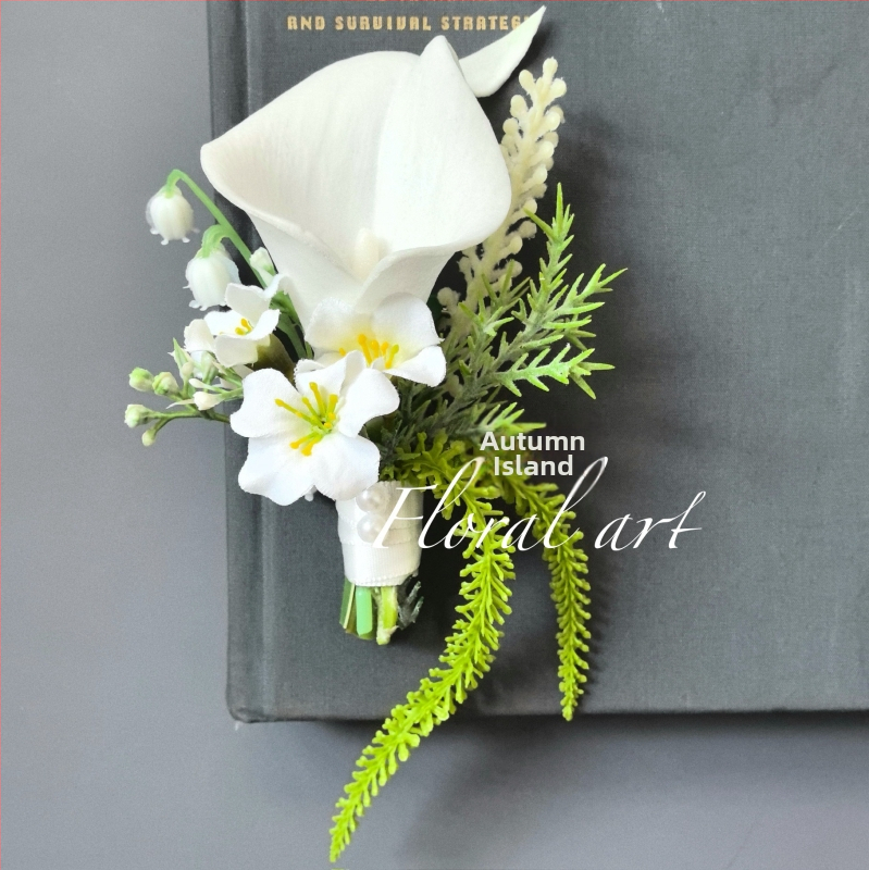 Vestuvių corsage rinkinys iš dirbtinių gėlių nuotakai, jaunikiui, liudininkams ir kitoms – vestuvinių nuotraukų rekvizitas (Prekės ženklas: Kitas; Medžiaga: Kitas; Nustatymas nėra; Logotipo spausdinimas neįmanomas)