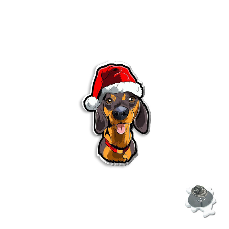 Karikatúra kutya gyanta kitűző – epoxidos bevonat, uniszex dekoratív kitűző