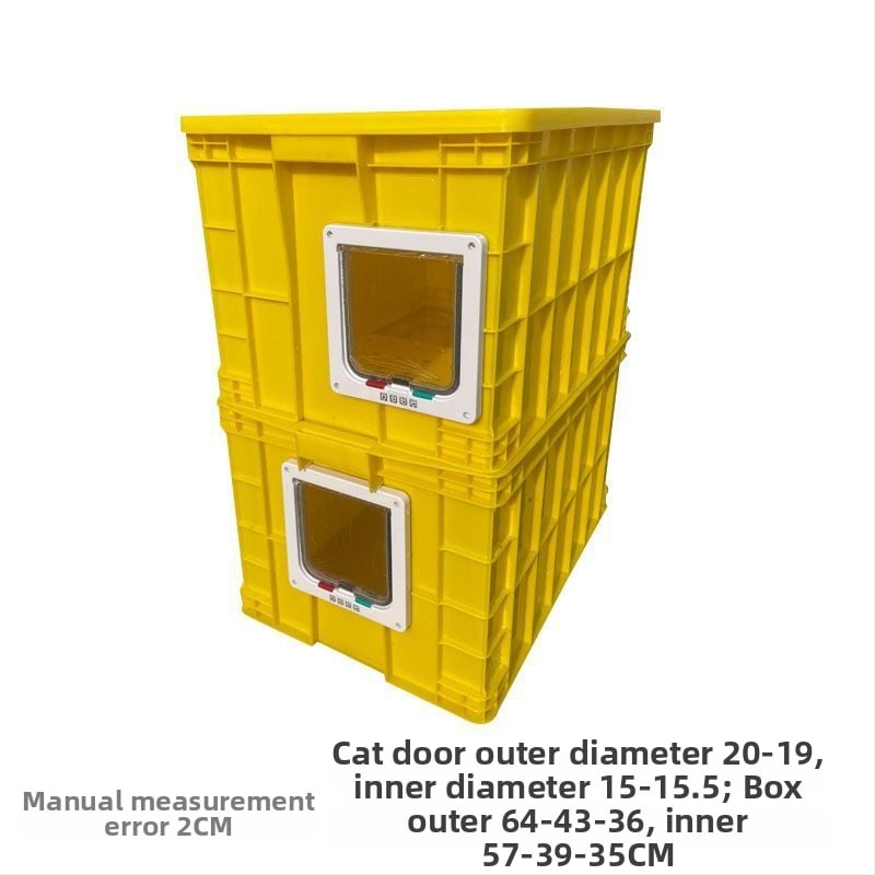 Κάδος άμμου γάτας διπλού επιπέδου, αναδιπλόμενος, PVC, ανοιχτής κορυφής, αντιοσμικός