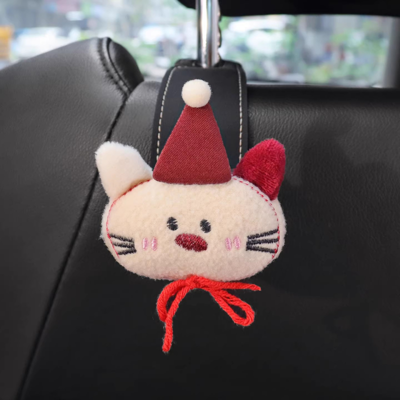 Закачалка за облегалка на автомобил, мултифункционална кожена закачалка, карикатурен стил, вътрешно обзавеждане и съхранение в колата