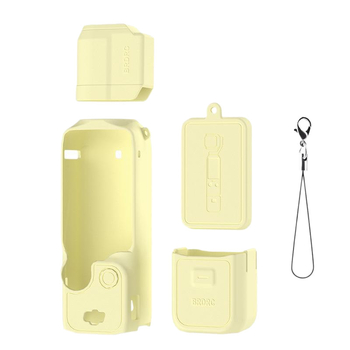 Carcasă de protecție DJI Pocket 3 cu decor din silicon în formă de tort, protecție împotriva zgârieturilor, capac pentru camera gimbal