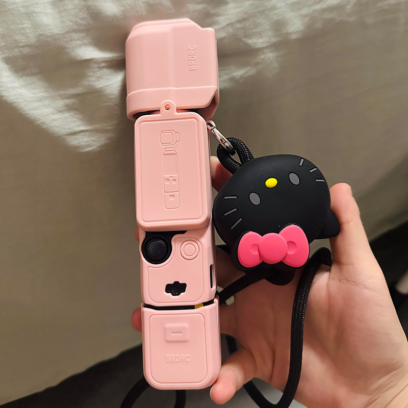 Carcasă de protecție DJI Pocket 3 cu decor din silicon în formă de tort, protecție împotriva zgârieturilor, capac pentru camera gimbal