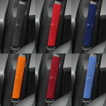 SNBLO Gap Plug pernă pentru curea de siguranță Tesla Model 3/Y/S/X – Alcantara suede, imprimare logo, personalizabil