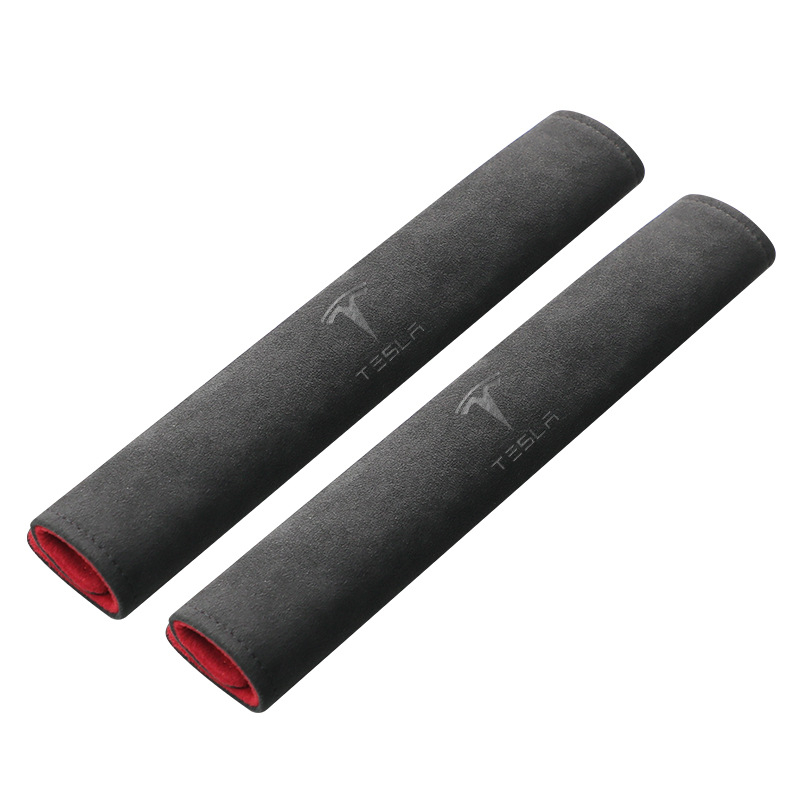 SNBLO Gap Plug pernă pentru curea de siguranță Tesla Model 3/Y/S/X – Alcantara suede, imprimare logo, personalizabil