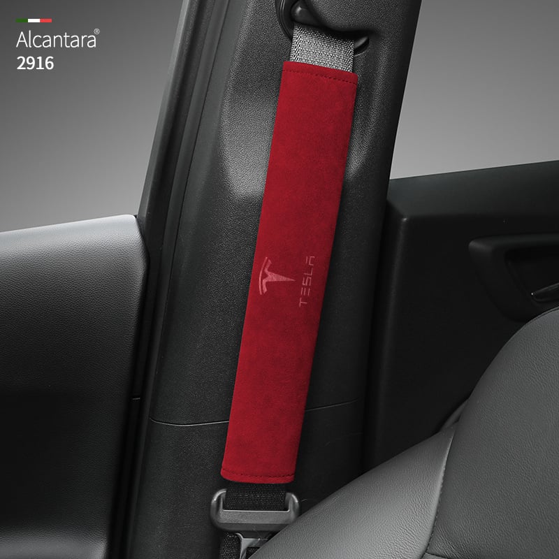 SNBLO Gap Plug pernă pentru curea de siguranță Tesla Model 3/Y/S/X – Alcantara suede, imprimare logo, personalizabil