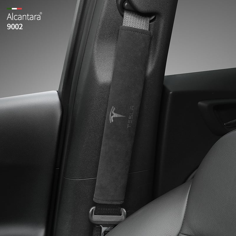 SNBLO Gap Plug pernă pentru curea de siguranță Tesla Model 3/Y/S/X – Alcantara suede, imprimare logo, personalizabil