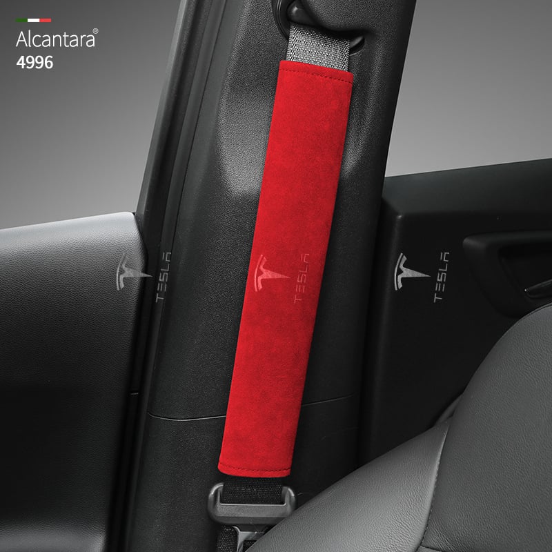 SNBLO Gap Plug pernă pentru curea de siguranță Tesla Model 3/Y/S/X – Alcantara suede, imprimare logo, personalizabil