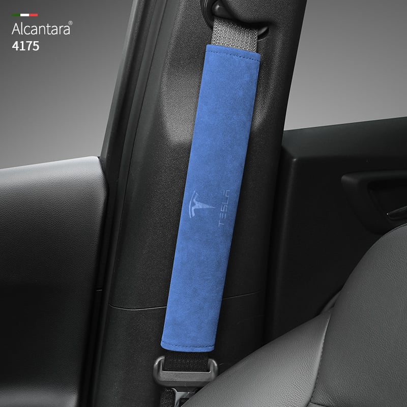 SNBLO Gap Plug pernă pentru curea de siguranță Tesla Model 3/Y/S/X – Alcantara suede, imprimare logo, personalizabil