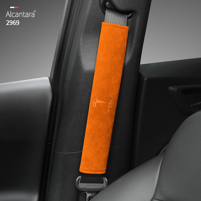 SNBLO Gap Plug pernă pentru curea de siguranță Tesla Model 3/Y/S/X – Alcantara suede, imprimare logo, personalizabil