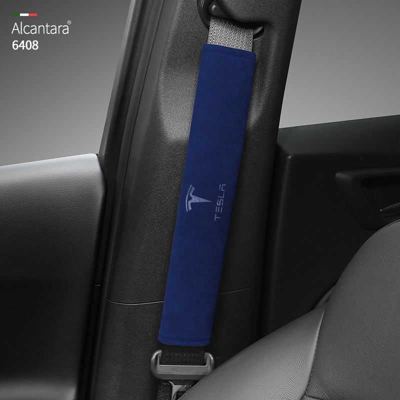 SNBLO Gap Plug pernă pentru curea de siguranță Tesla Model 3/Y/S/X – Alcantara suede, imprimare logo, personalizabil
