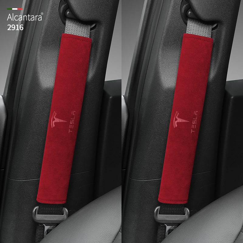SNBLO Gap Plug pernă pentru curea de siguranță Tesla Model 3/Y/S/X – Alcantara suede, imprimare logo, personalizabil