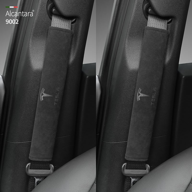 SNBLO Gap Plug pernă pentru curea de siguranță Tesla Model 3/Y/S/X – Alcantara suede, imprimare logo, personalizabil
